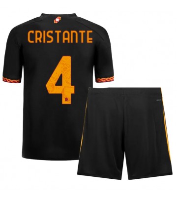 AS Roma Bryan Cristante #4 Tredje trøje Børn 2023-24 Kort ærmer (+ korte bukser)